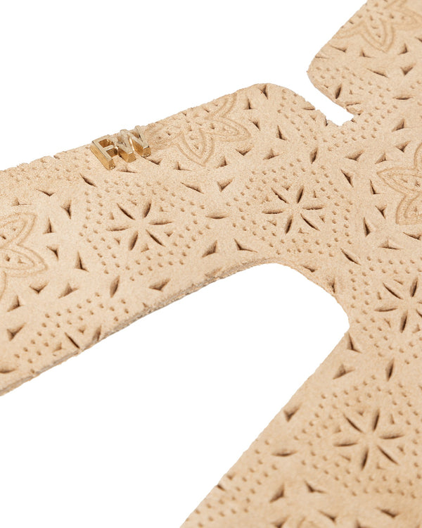 Cut: Arborius Engraved Suede Beige