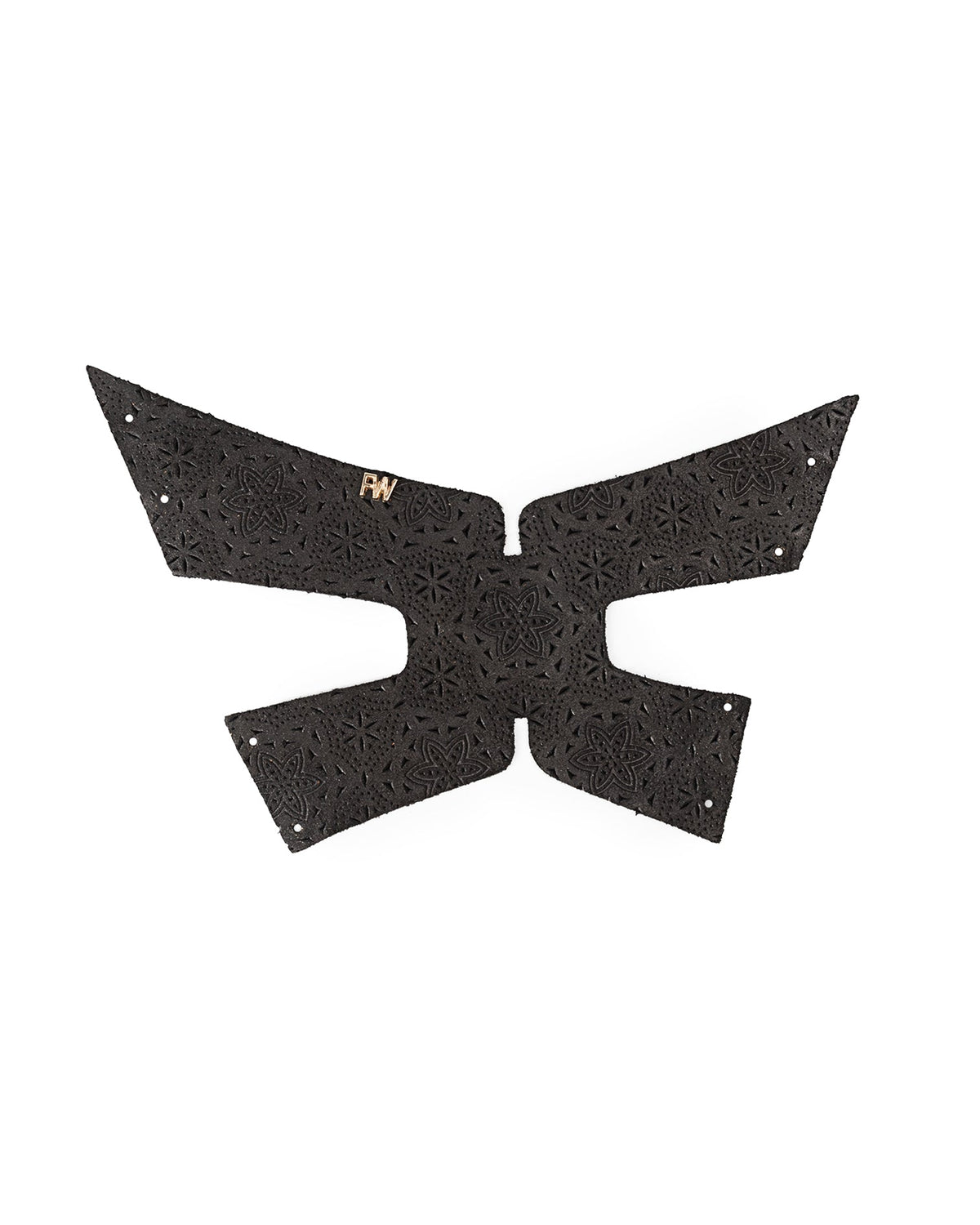Arborius Black Perforated Suede