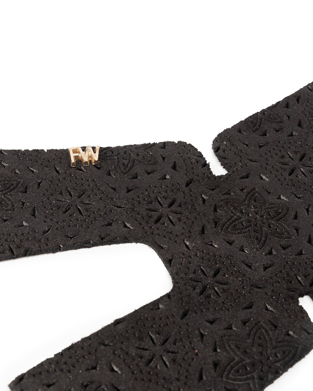 Arborius Black Perforated Suede