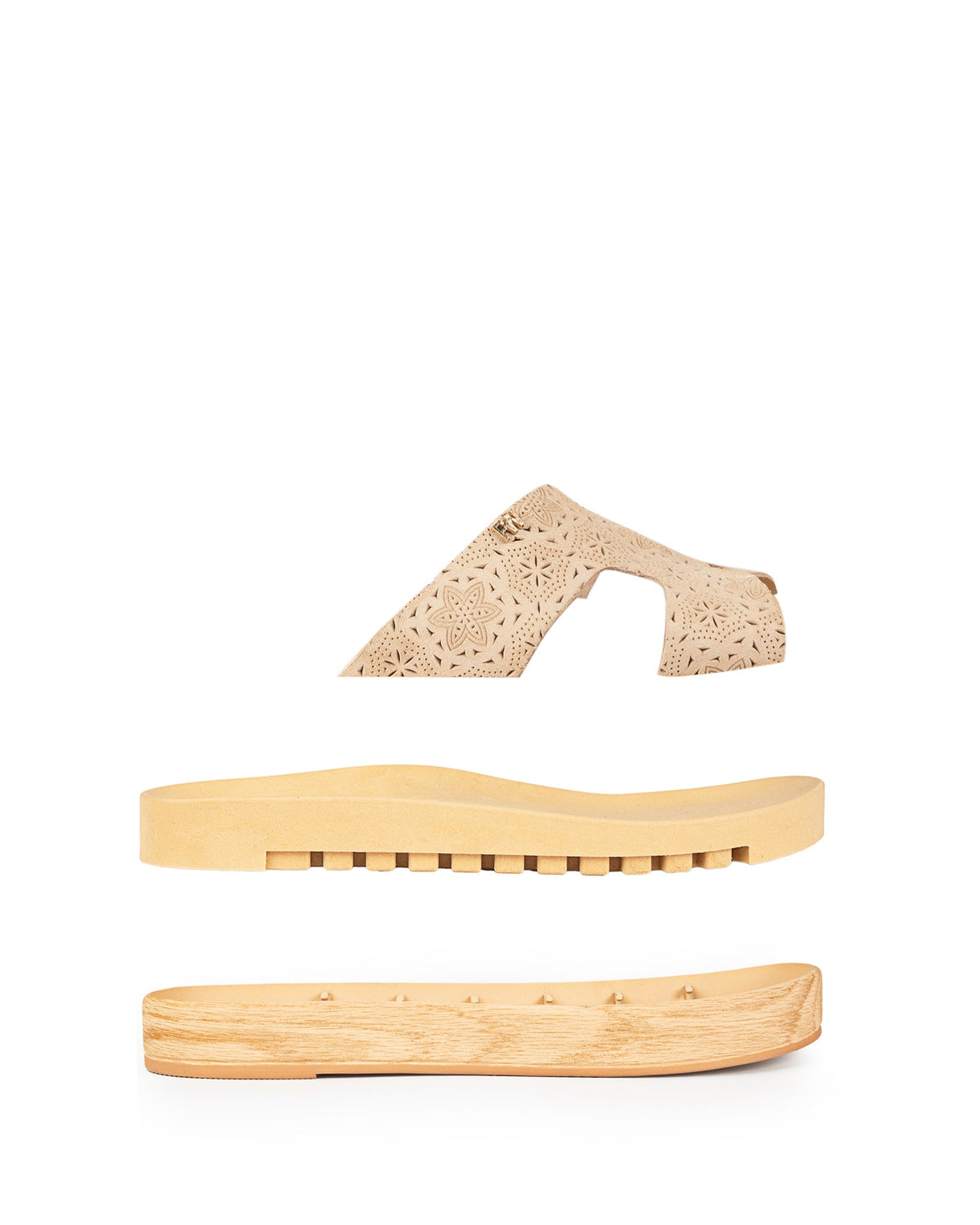 Arborius Engraved Suede Beige